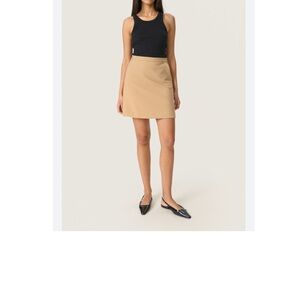 THOERY Tan high waist Mini skirt